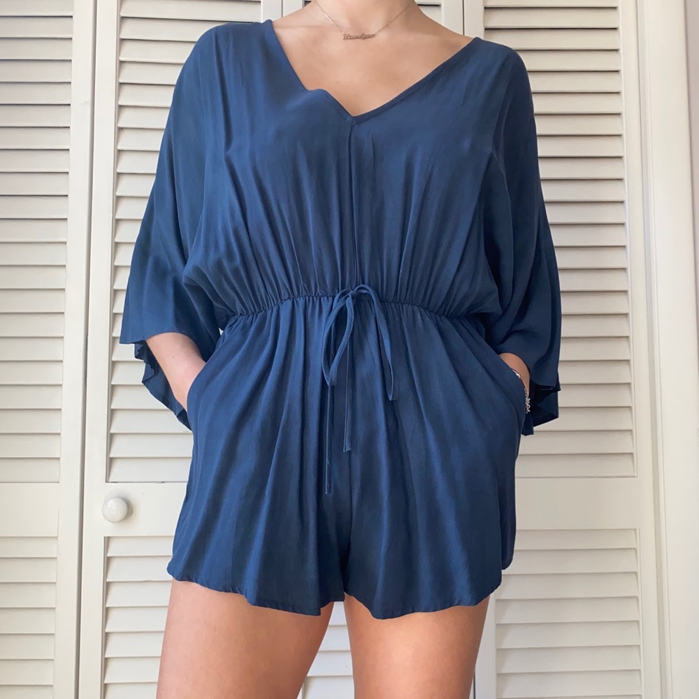 Blue romper worn once